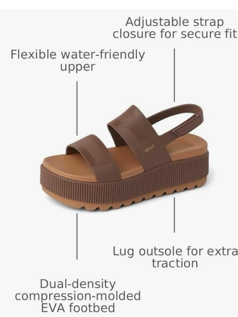 Reef Brown Chunky Platform Slide Sandal - Reef - Picture 6 of 6